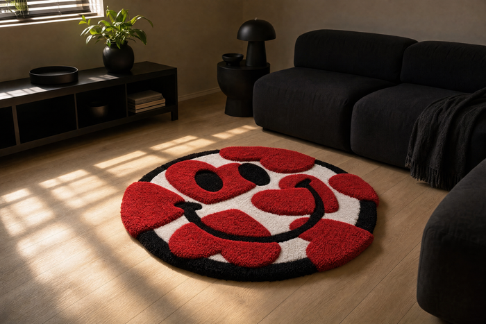 Heart Smiley Rug