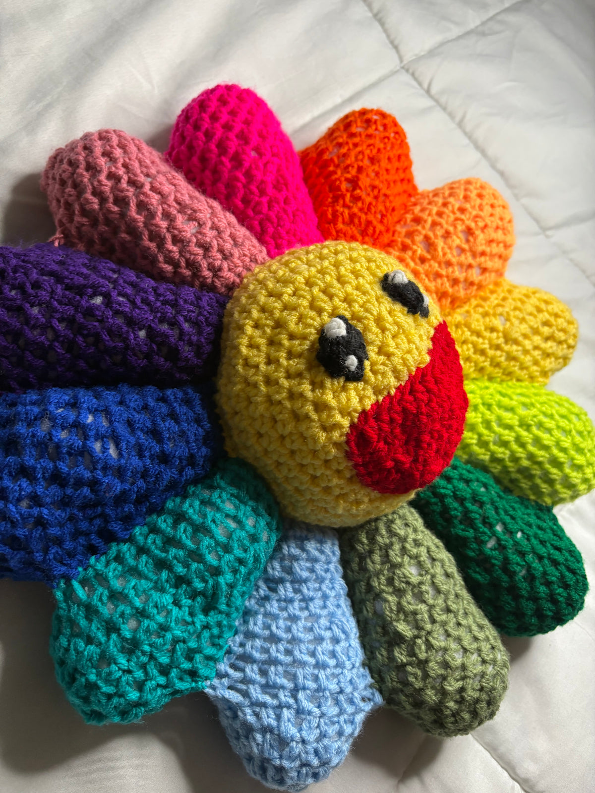 Crochet Flower Pillow