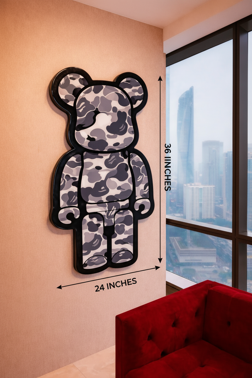 Bear Wallart 24x36 Dimensions
