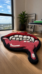 Fangs Rug - lifestyle room shot alternate angle