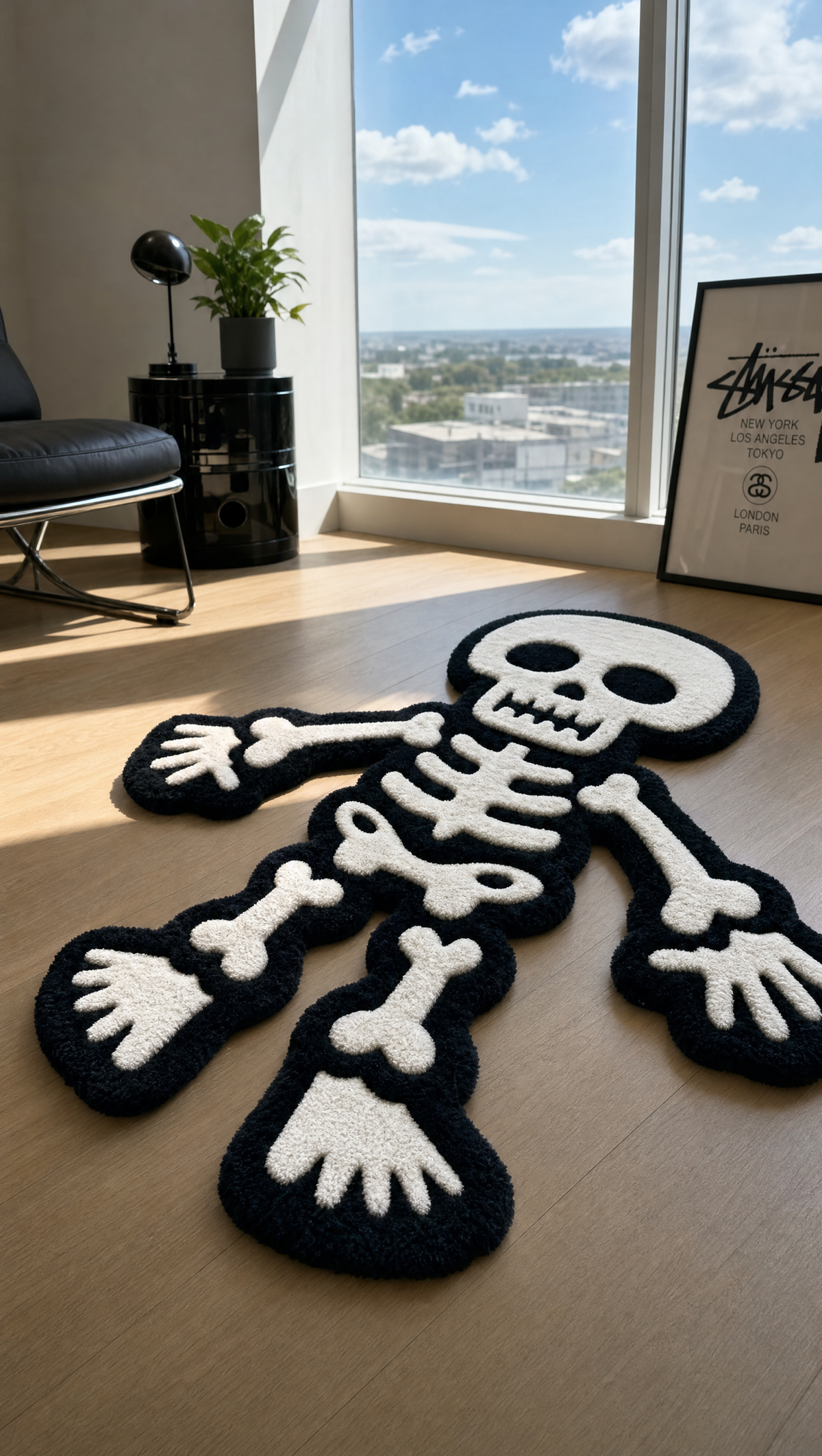 Skeleton Rug - lifestyle room shot