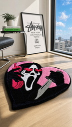 Heart Mask Rug - lifestyle room shot
