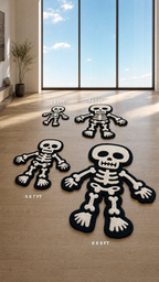 Skeleton Rug - available in 2x3, 3x5, 5x7, 6x9 ft