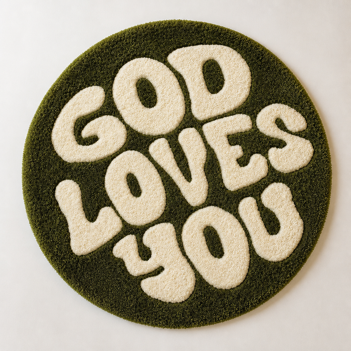 God Loves You Rug hero
