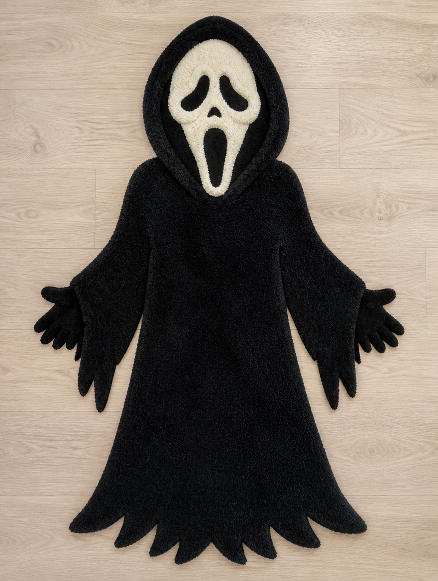 Hooded Scream Mask Rug