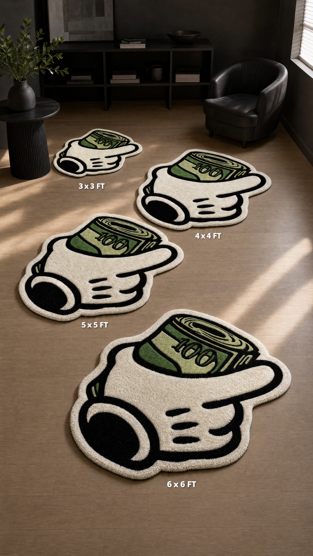 Money Hand Rug