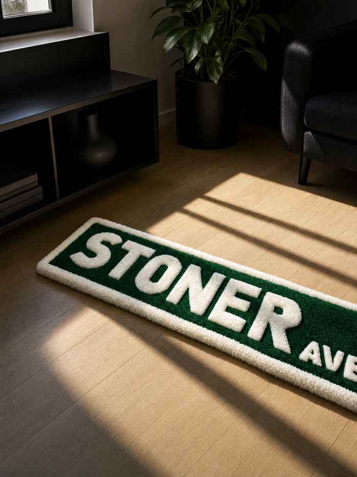 Stoner Ave Sign Rug