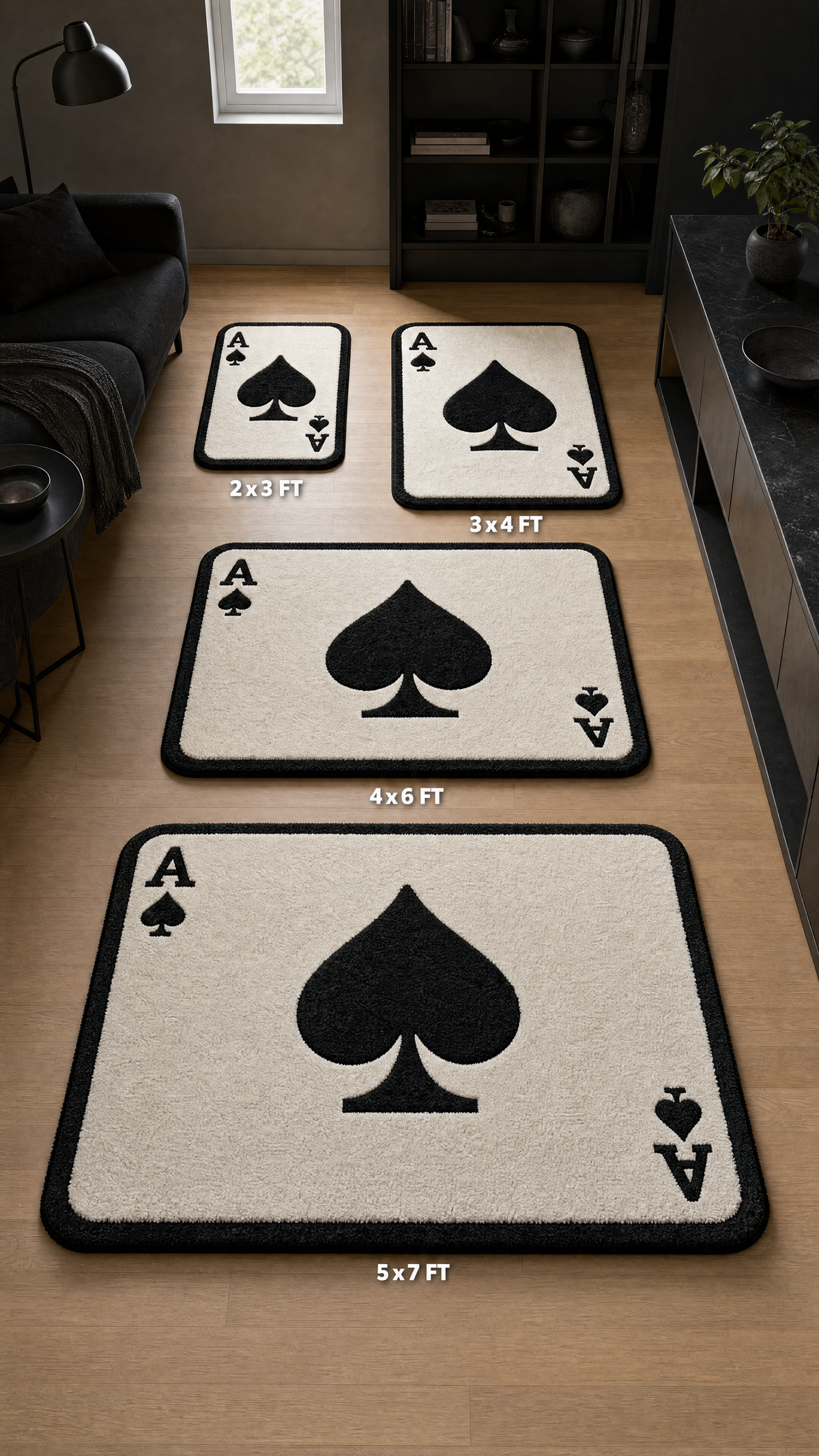 Ace of Spades Card Rug