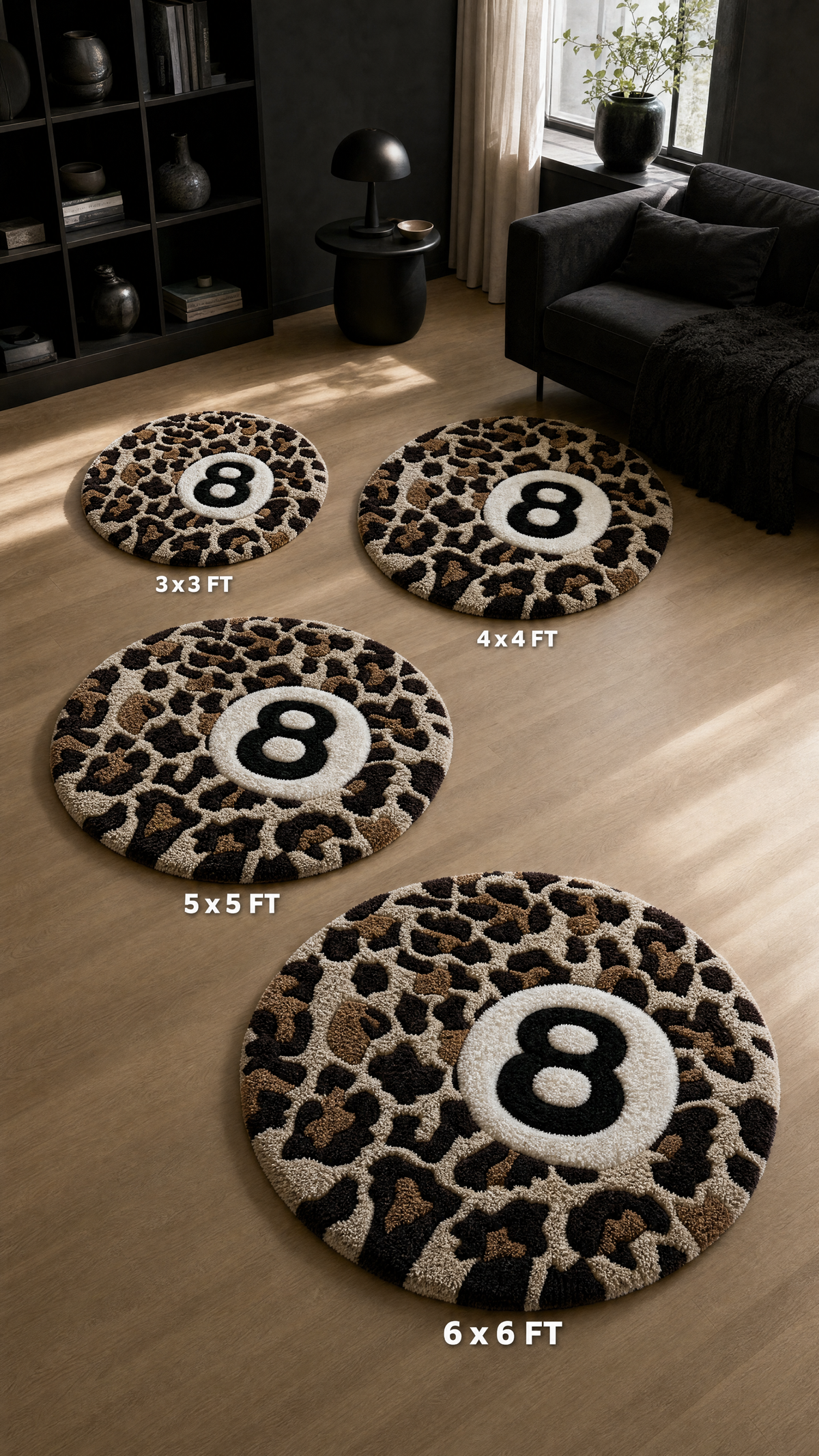 Leopard 8-Ball Rug