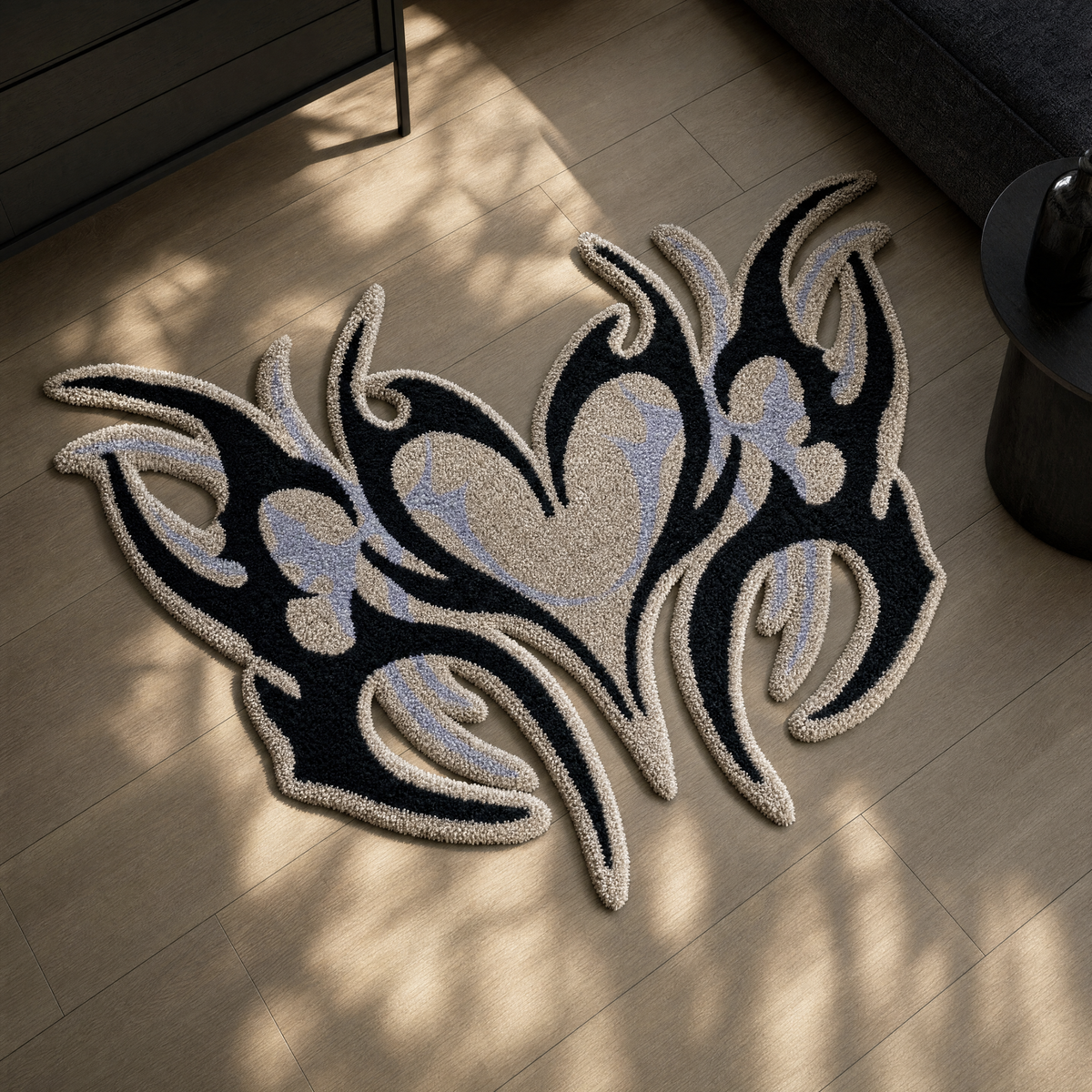 Tribal Flame Heart Rug